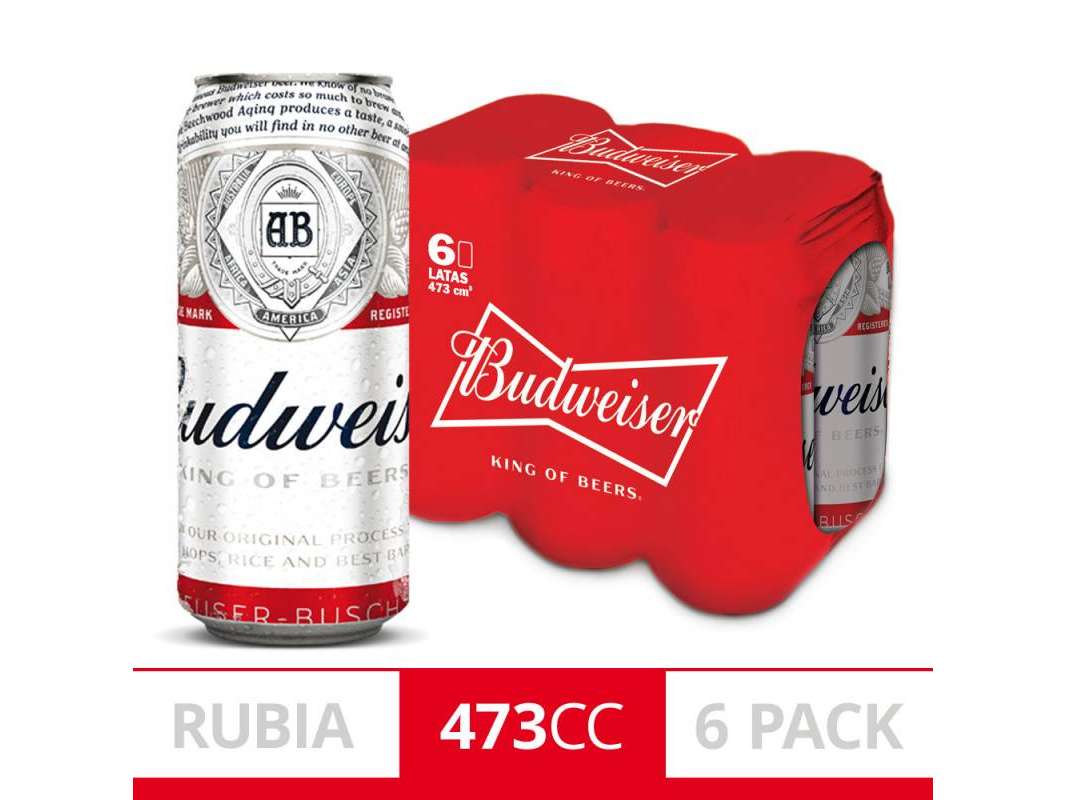 BUDWEISER SIX PACK LATA