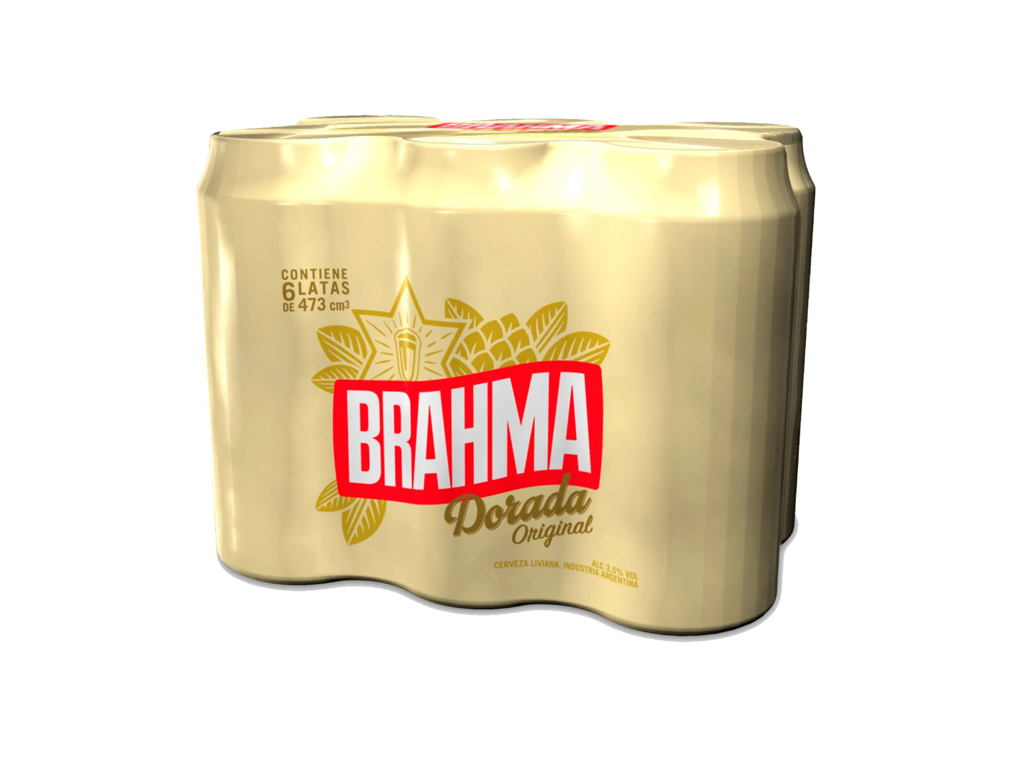 BRAHMA DORADA LATA 473cc PACK 6