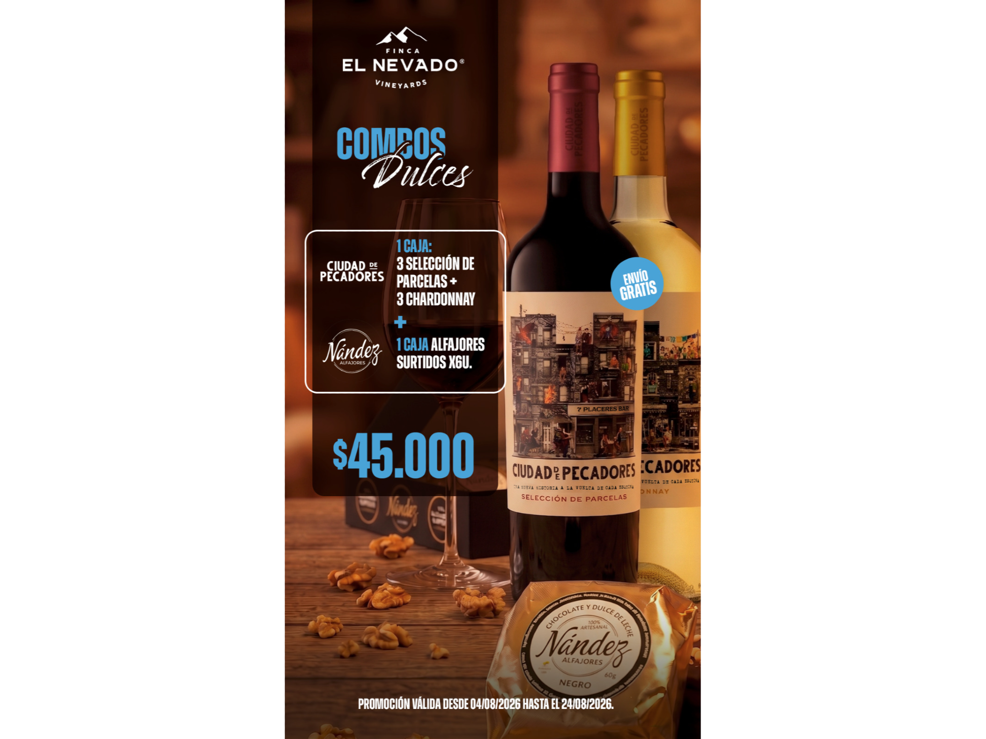 Combo 3 - Ciudad de Pecadores + Caja de Alfajores