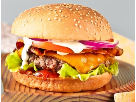 Hamburguesa Paty con Cheddar y Cebolla