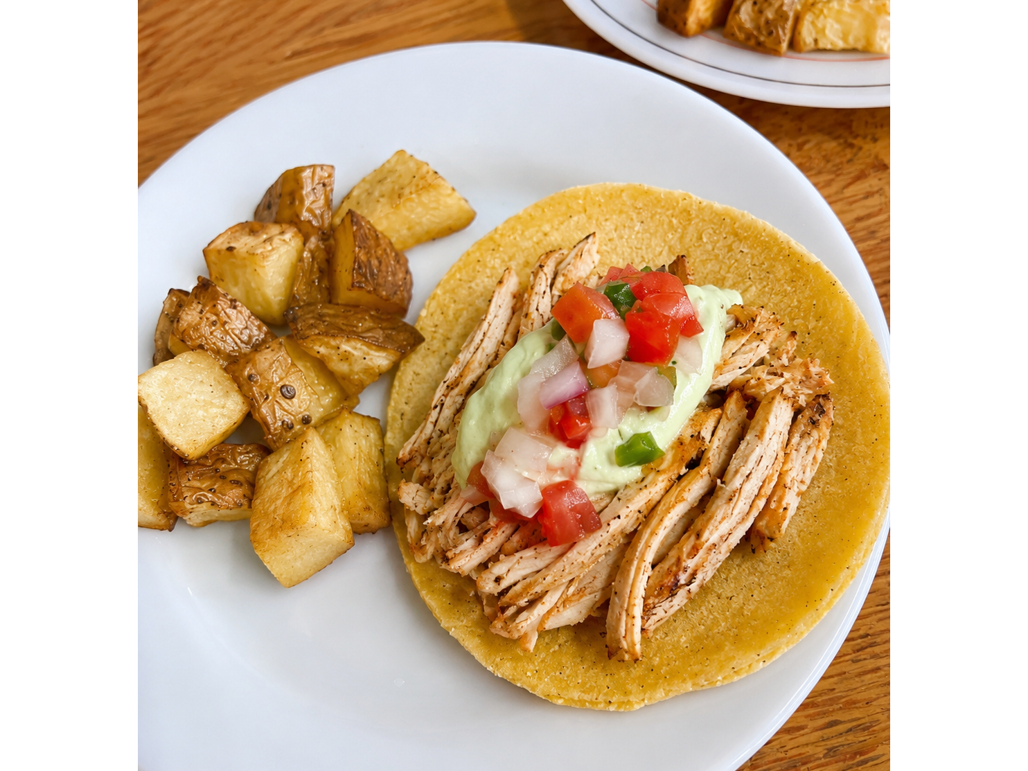 Taco de pollo asado