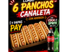 Promo de 6 Panchos simple + coca de 1.5