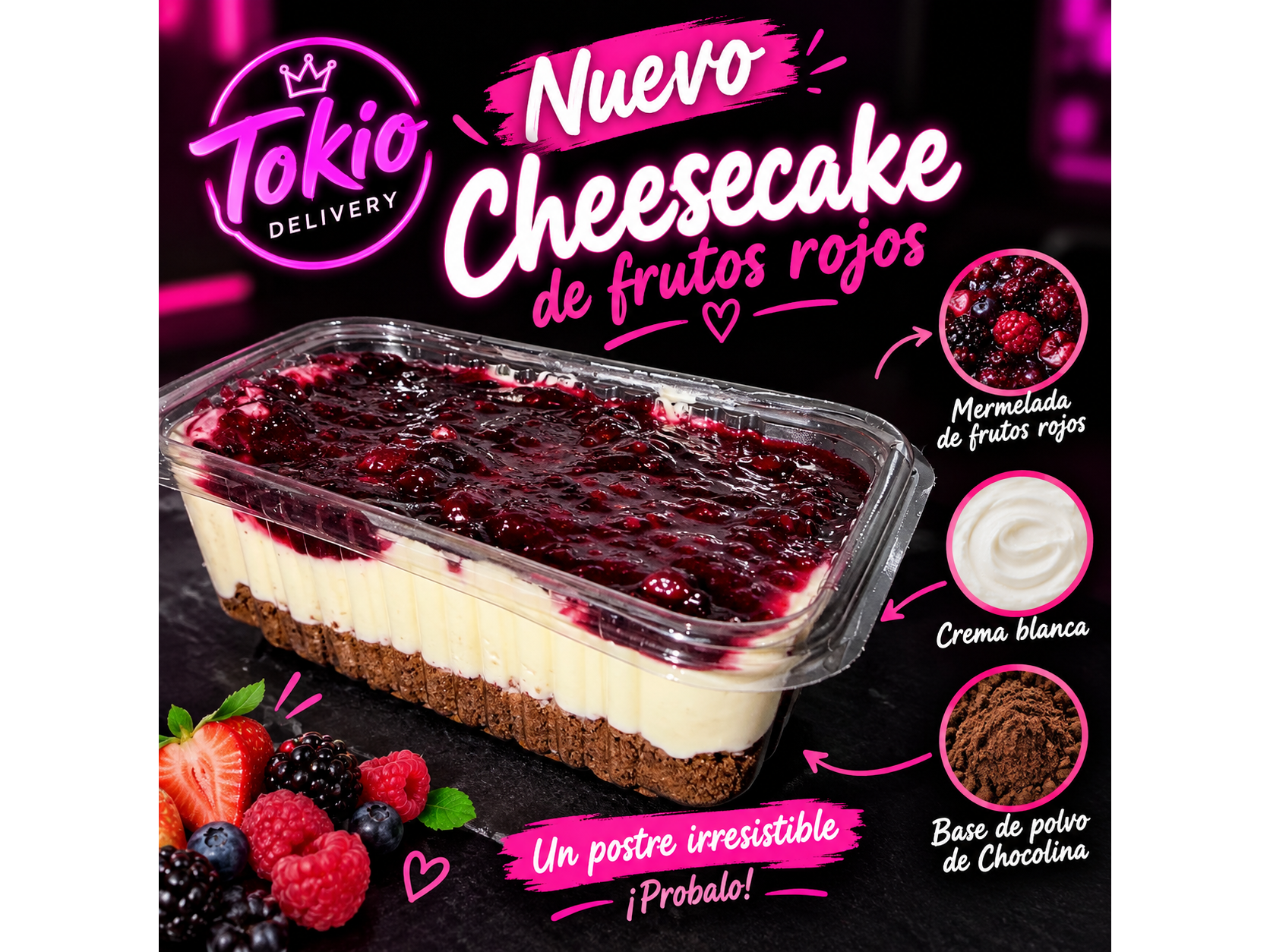 Cheesecake de frutos rojo