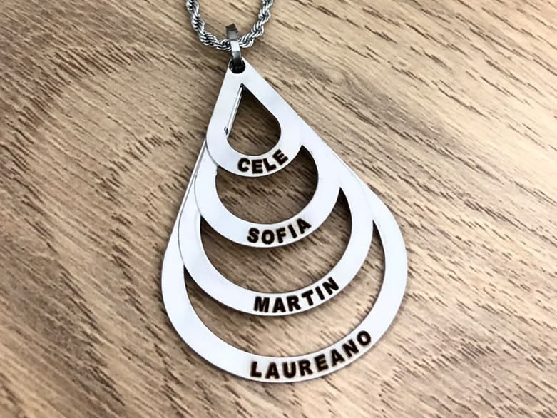 DIJE ARGOLLAS CAIDAS EN FORMA DE GOTAS