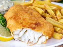 FILET A LA ROMANA CON PURE, FRITAS O ENSALADA