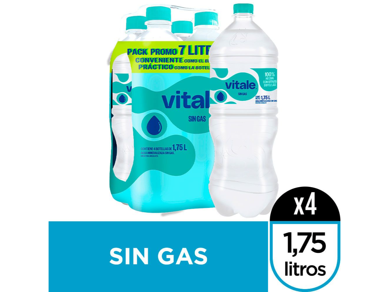 AGUA VITALE 1,75 litros (Sin gas) pack 4