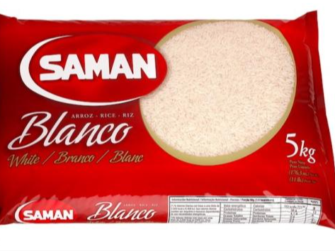 ARROZ SAMAN Blanco 5 kilos