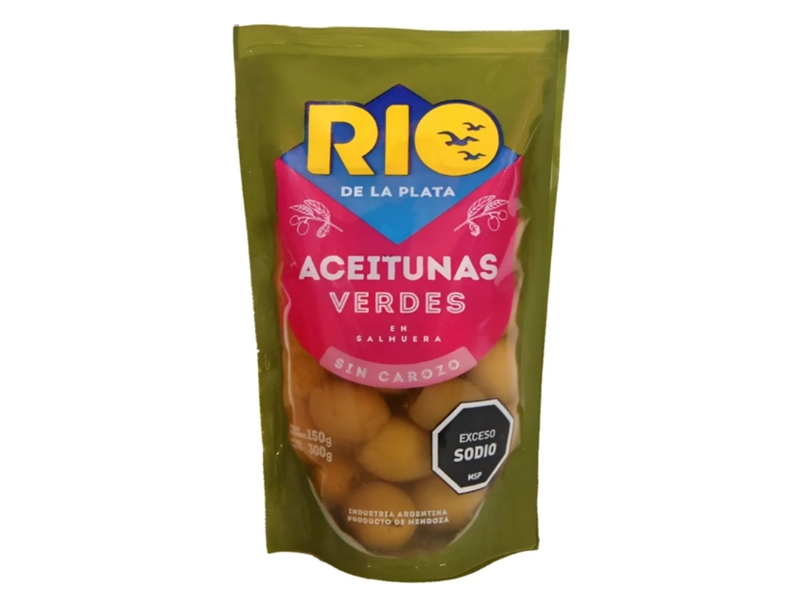 ACEITUNA VERDE Sin carozo Rio de la Plata 300 gr
