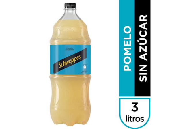 Schweppes POMELO SIN AZÚCAR 3  litros desechable