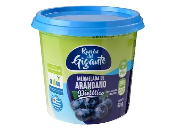 MERMELADA ARÁNDANOS DIETETICA Rincón del Gigante 425 gramos