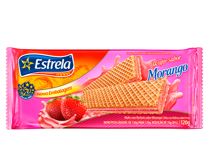 GALLETITAS WAFFLES ESTRELA frutilla 200 gramos