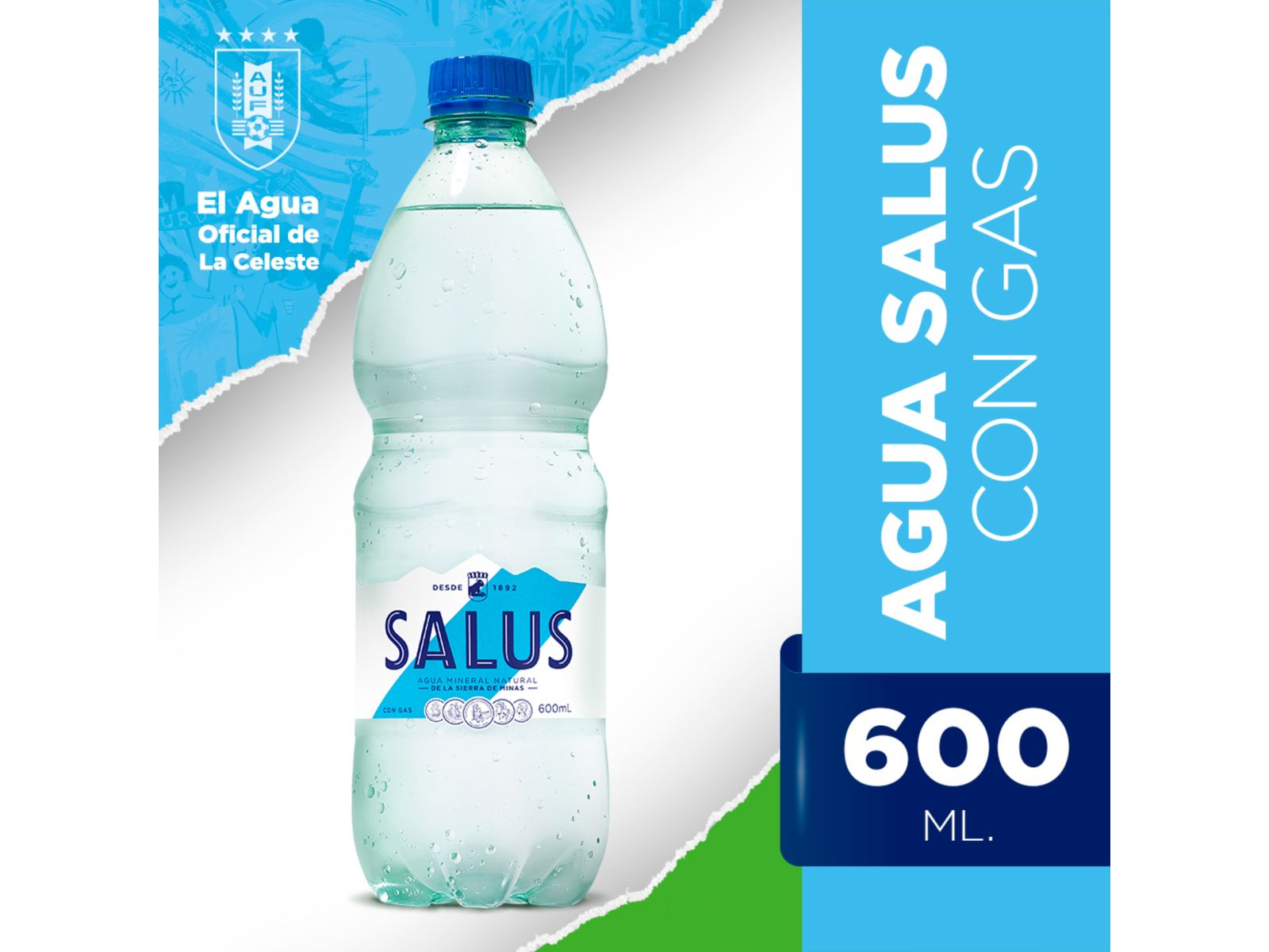 AGUA SALUS 600 ml (Con gas)