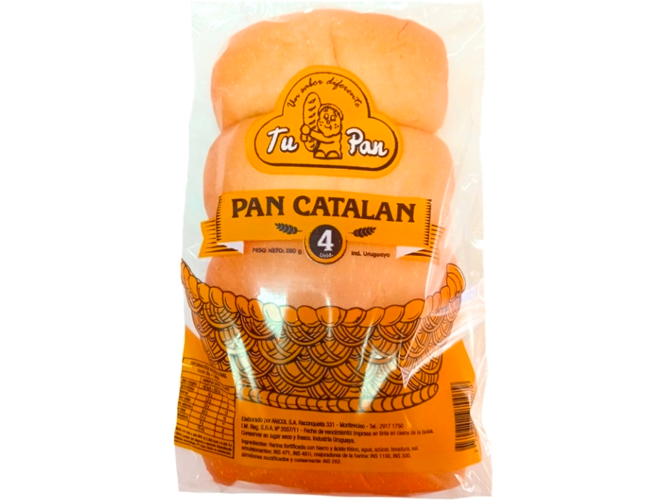 PAN CATALAN 4 UNIDADES 240 gramos