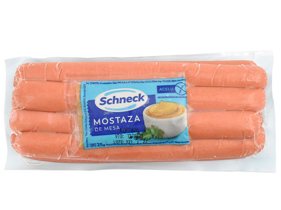 8 PANCHOS LARGOS SCHNECK con mostaza