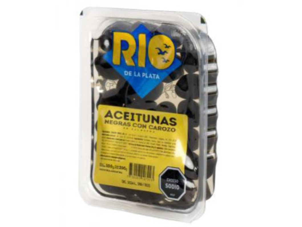 ACEITUNA NEGRA Con carozo Rio de la Plata 200 gr