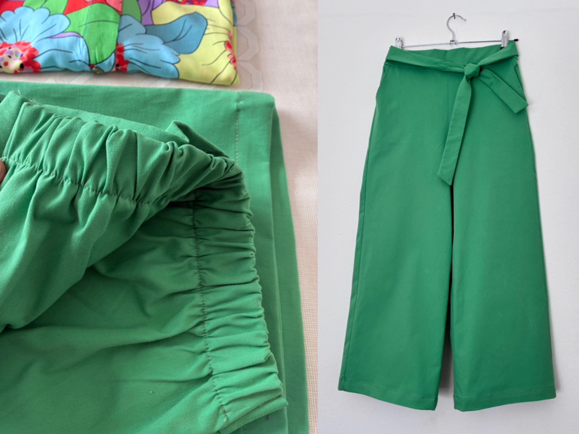 Pantalon lazo gabardina