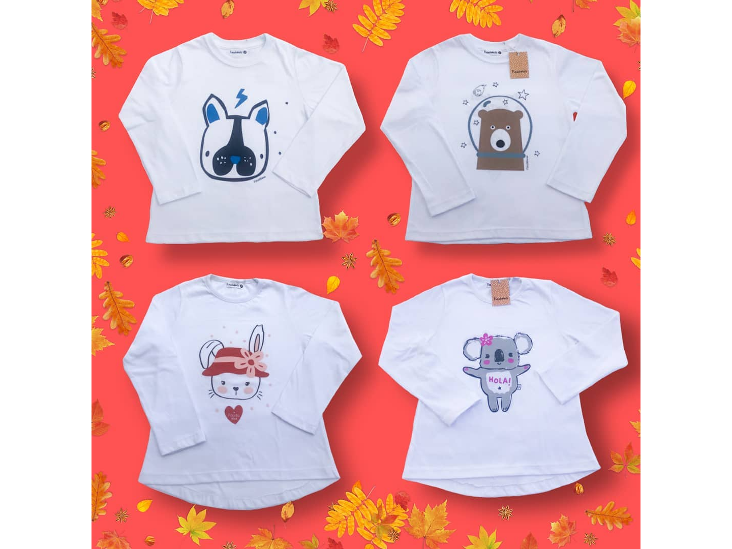 Combo remera manga larga x 10 unidades