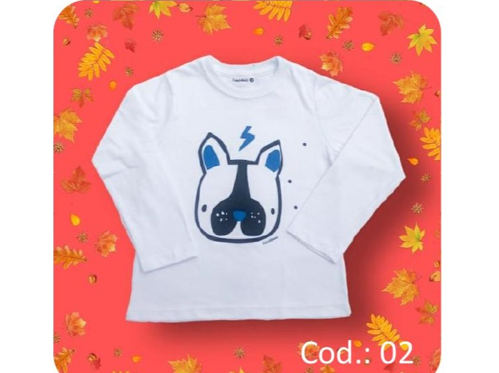 Remera Perrito / Manga Larga de faudakids
