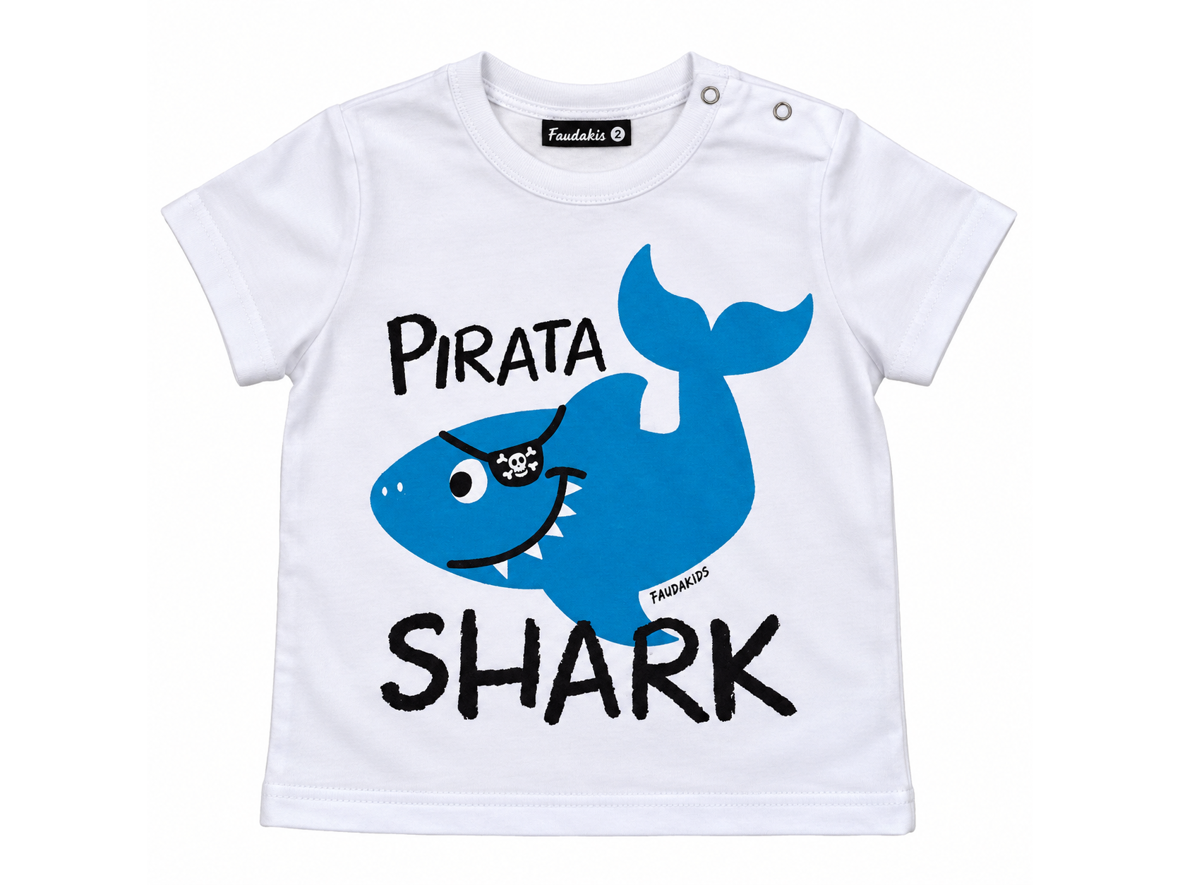 Remera Tiburón / Manga Corta de faudakids