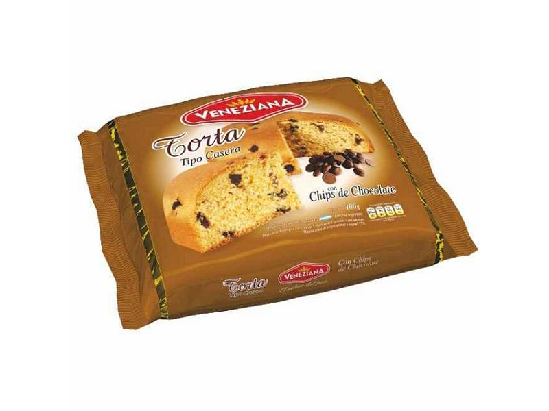VEN TORTA C/ CHIPS DE CHOCOLATE X 400 GR.