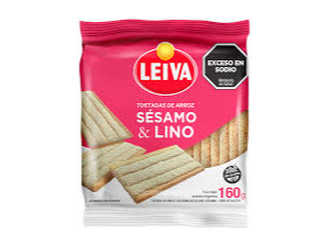 LEIVA TOST ARROZ SESSAMO Y LINO 12 X 160 GRS X12.00