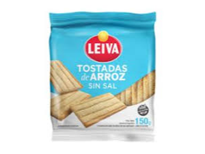 LEIVA TOST ARROZ SIN SAL 12 X 160 GRS X12.00