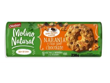 OKEBON MOLINO GALLETITA NARANJA Y CHIPS 238 GRS