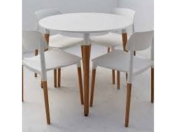 MESA EAMES REDONDA 0.90 Y 4 SILLAS MILAN