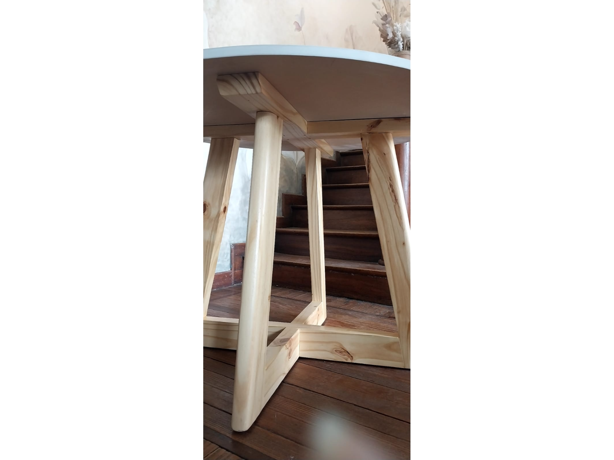 MESA GERVASSONI REDONDA BLANCA 1.20