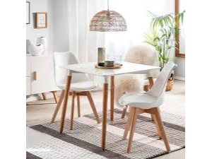 MESA EAMES 0.70 X 0.70 Y 2 SILLAS TULIP