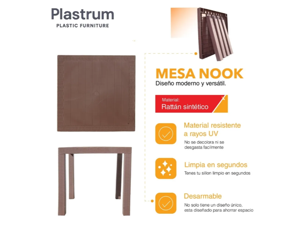 MESA NOOK SIMIL RATTAN COLOR CHOCOLATE