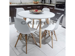 MESA REDONDA NORDICA DE 1.20 Y 4 SILLAS EAMES