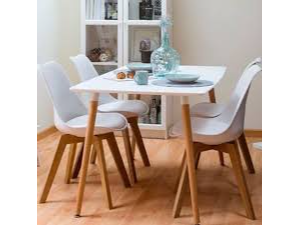 MESA EAMES 1.20 Y 4 SILLAS TULIP