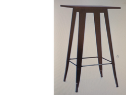 MESA TOLIX 0.70 X 0.70 PATAS METALICAS, TAPA MDF LAQUEADA