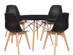 MESA EAMES REDONDA 0.90 Y 4 SILLAS CROSS