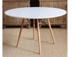MESA EAMES REDONDE BLANCA DE 0.90