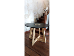 MESA GERVASSONI 1.20 REDONDA NEGRA