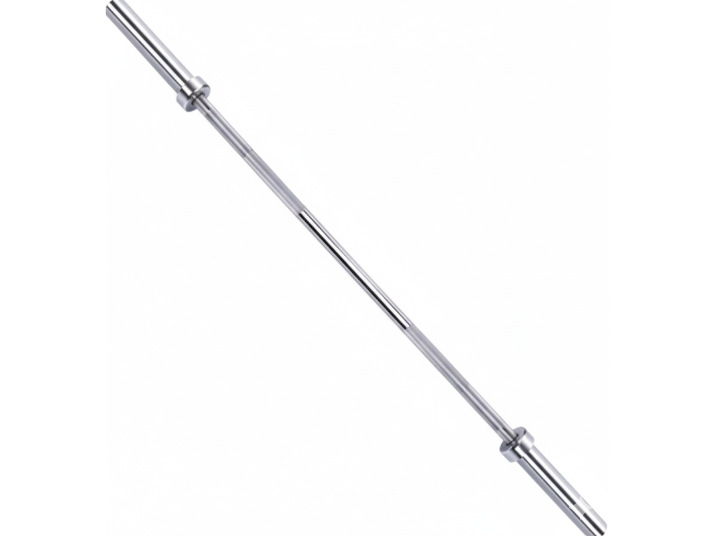 Barra cromada con rulemanes 2.00mts olimpica con topes