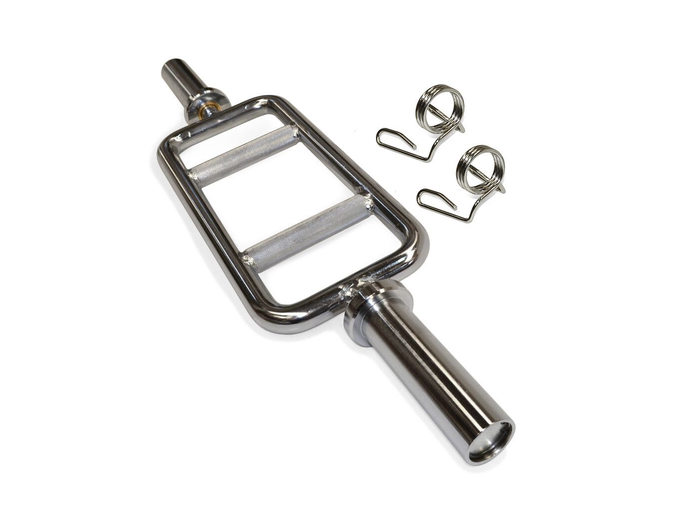 Barra romana cromada con rulemanes olimpica con topes