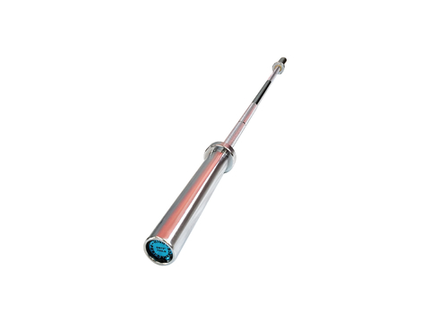 Barra cromada con rulemanes 1.83mts olimpica con topes