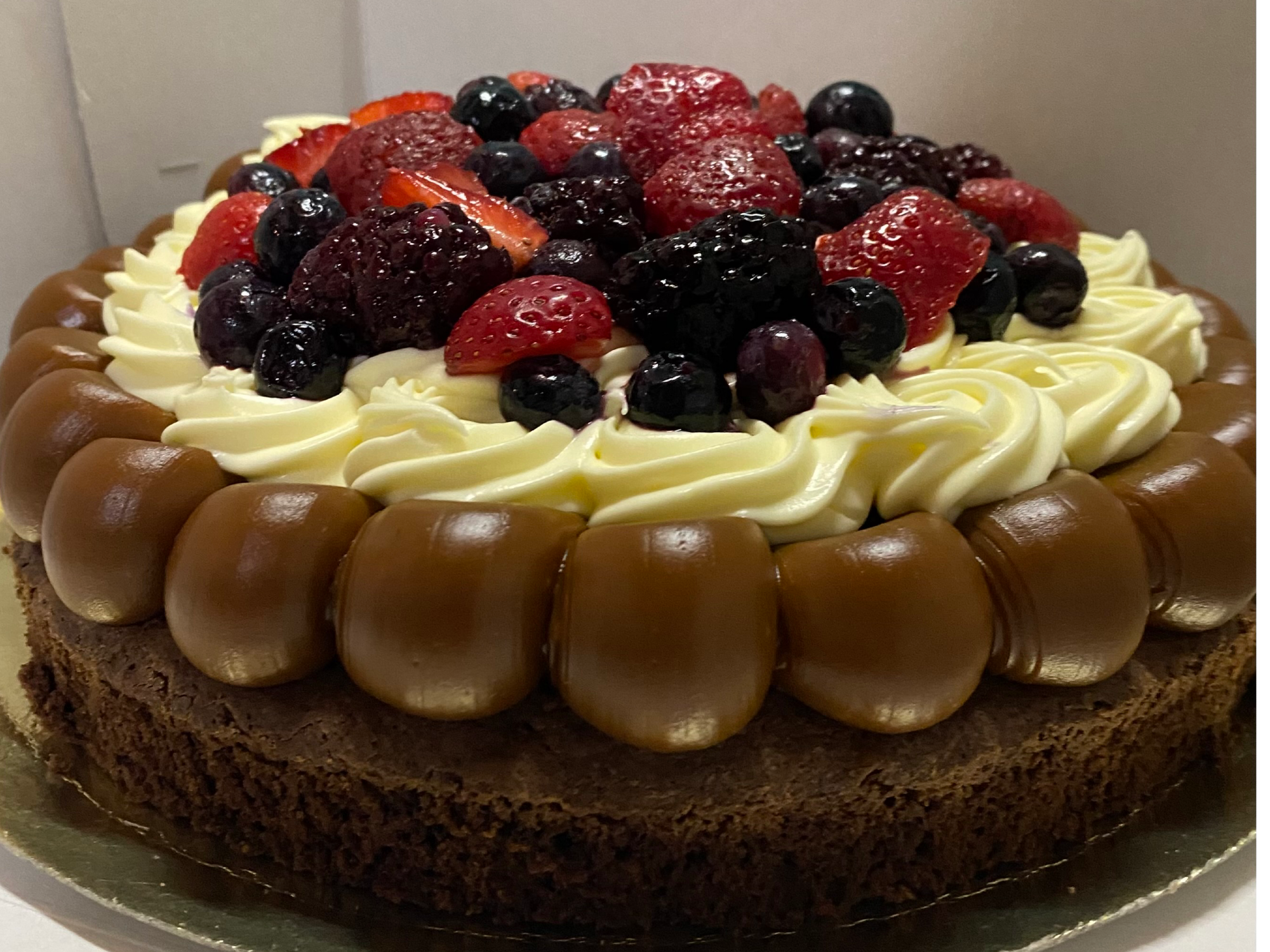 Brownie frutos rojos