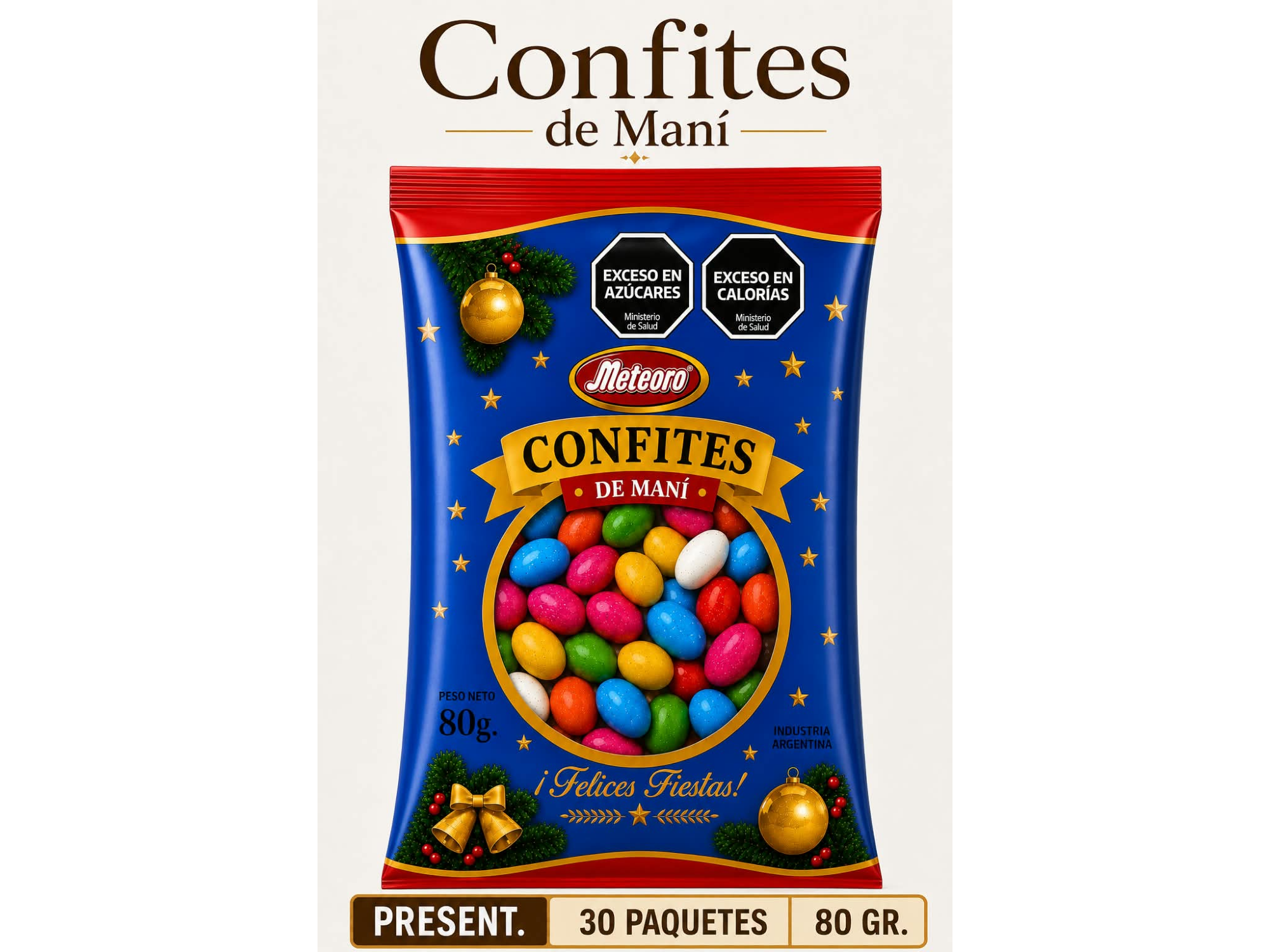 CONFITES MANI COLOR METEORO X 8OG