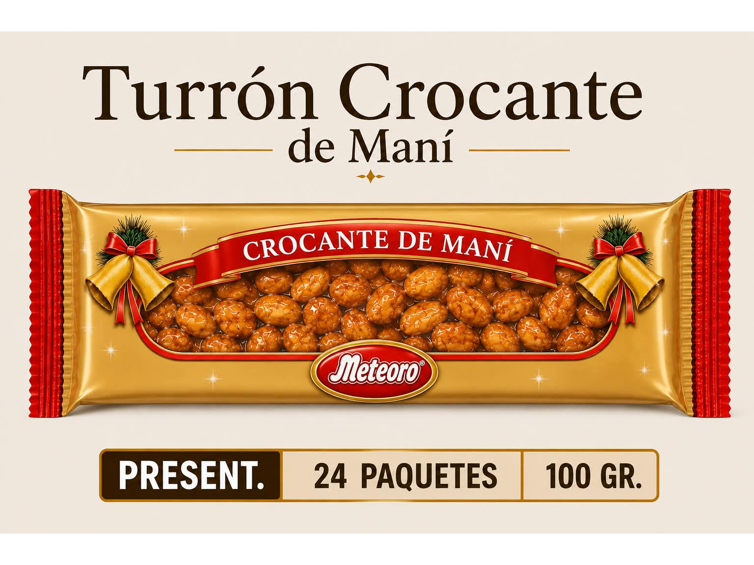 TURRON CROCANTE METEORO x 100g