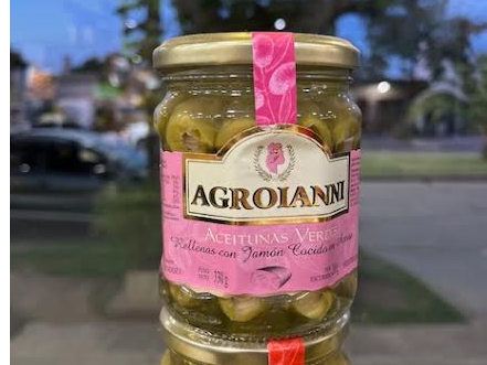 Aceituna verde rellena con jamon cocido