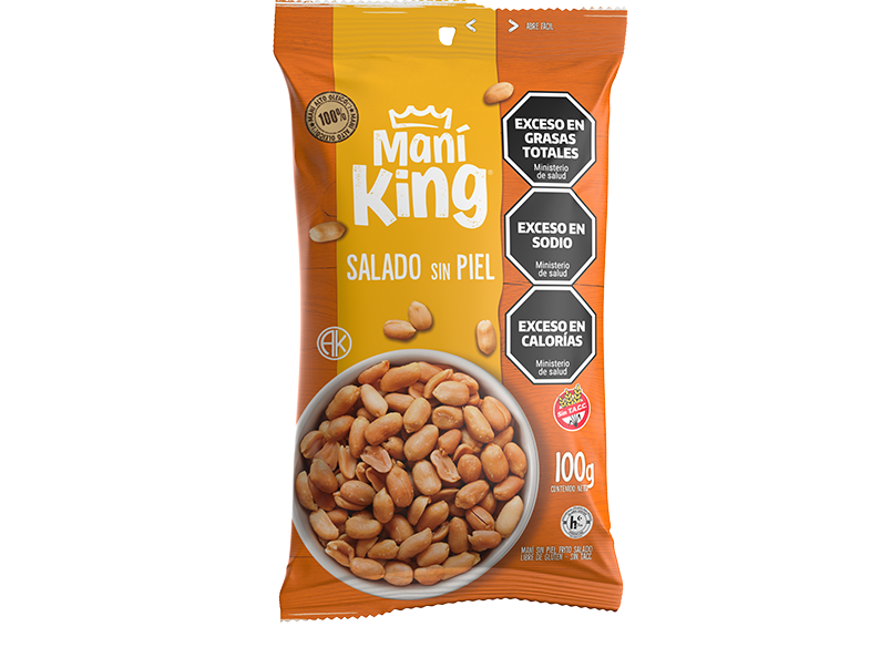 mani salado sin piel 100 gr