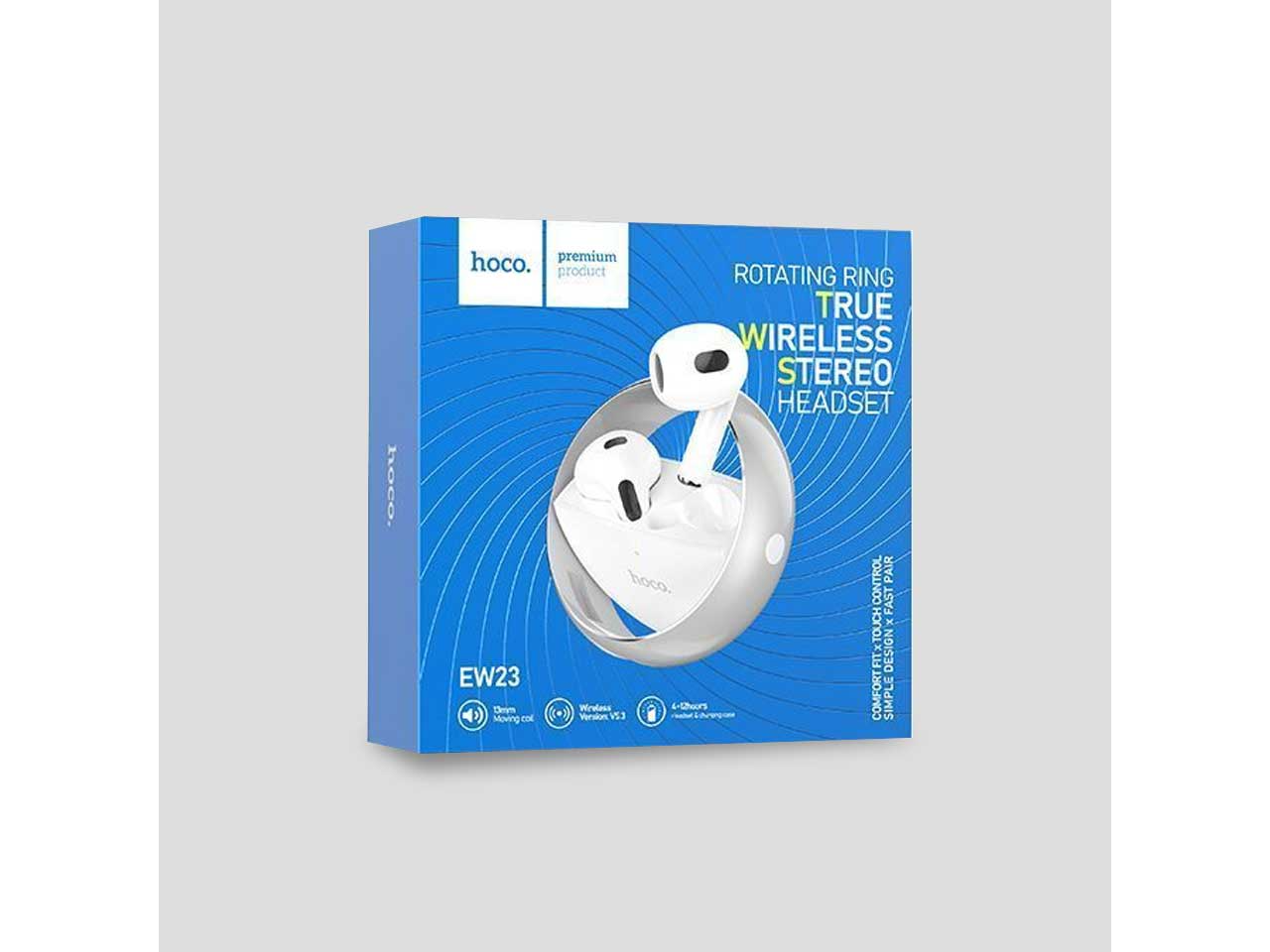 AURICULARES HOCO  EW23 INEAR BLUETOOTH PLATEADO