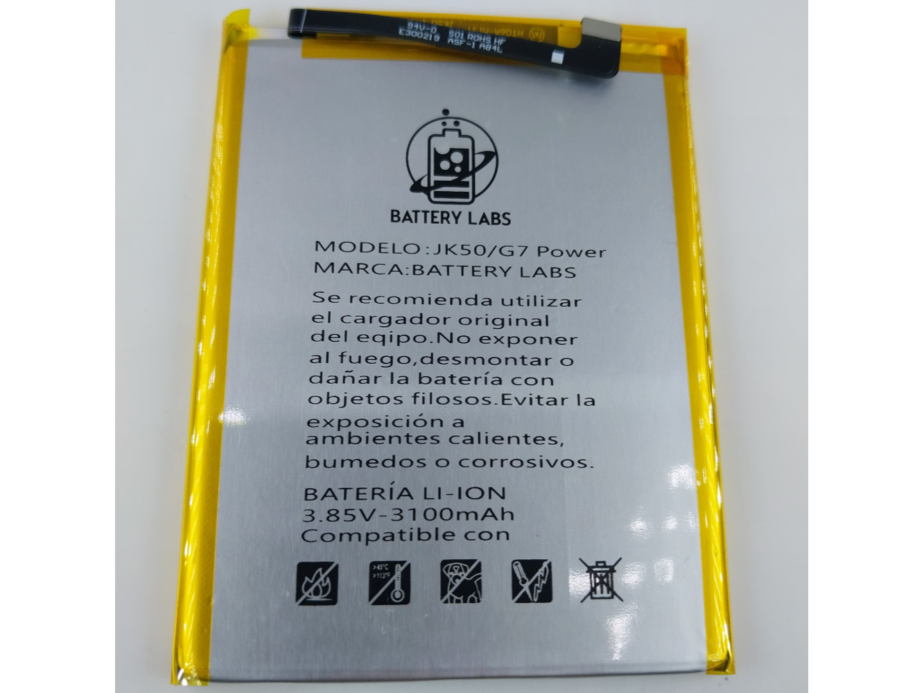 BATERIAS CELULARES BATTERY LABS MOT G7 POWER XT1955 3100 mAh  ORIGINAL