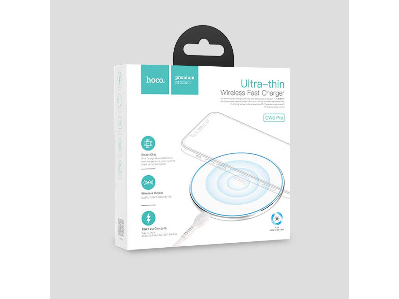 CARGADORES HOCO 5V-2.1A INALAMBRICO   HOCO CARGADOR INALAMBRICO BLANCO