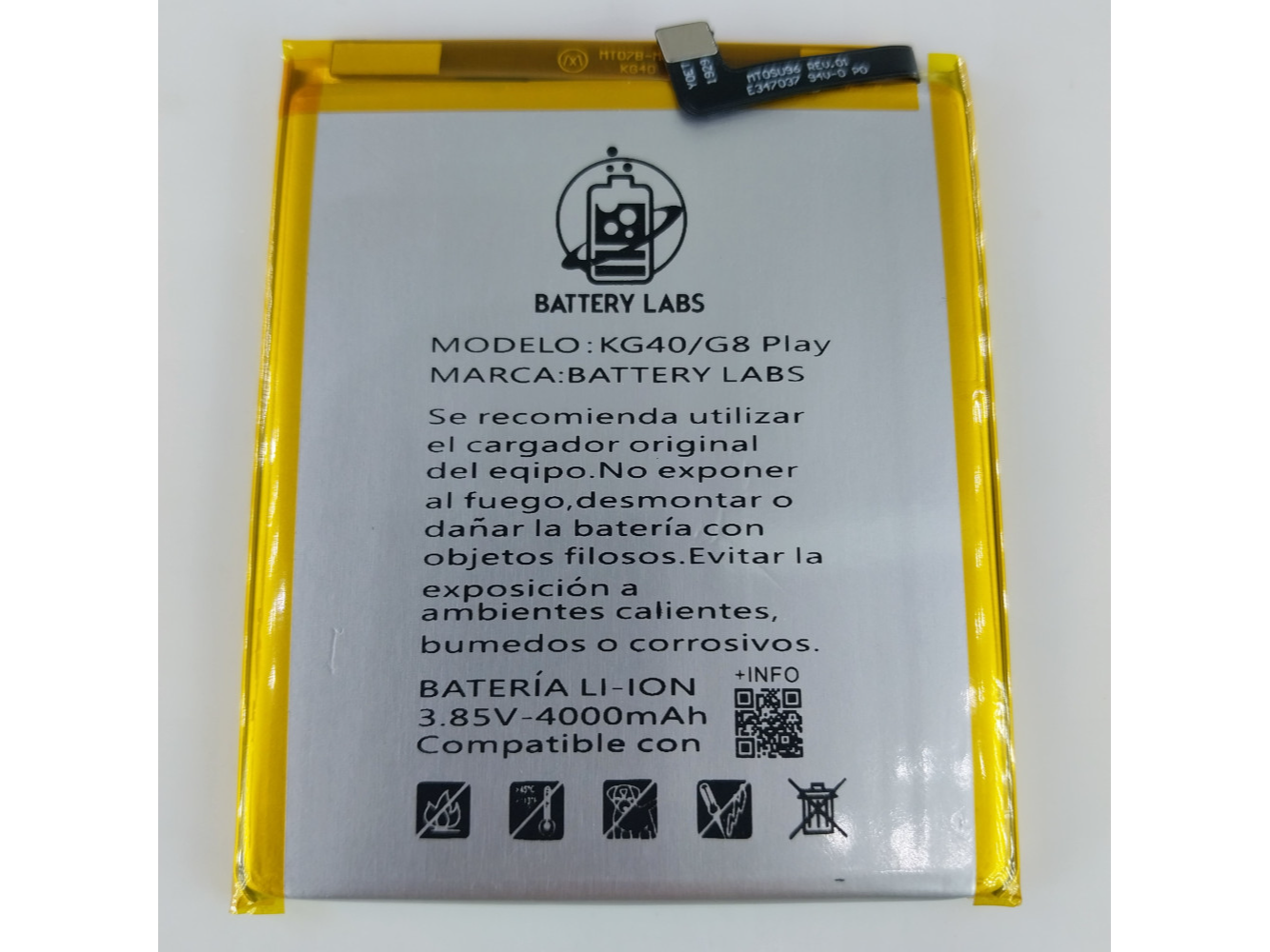 BATERIAS CELULARES BATTERY LABS MOT G8 PLAY XT2015 4000mAh  ORIGINAL