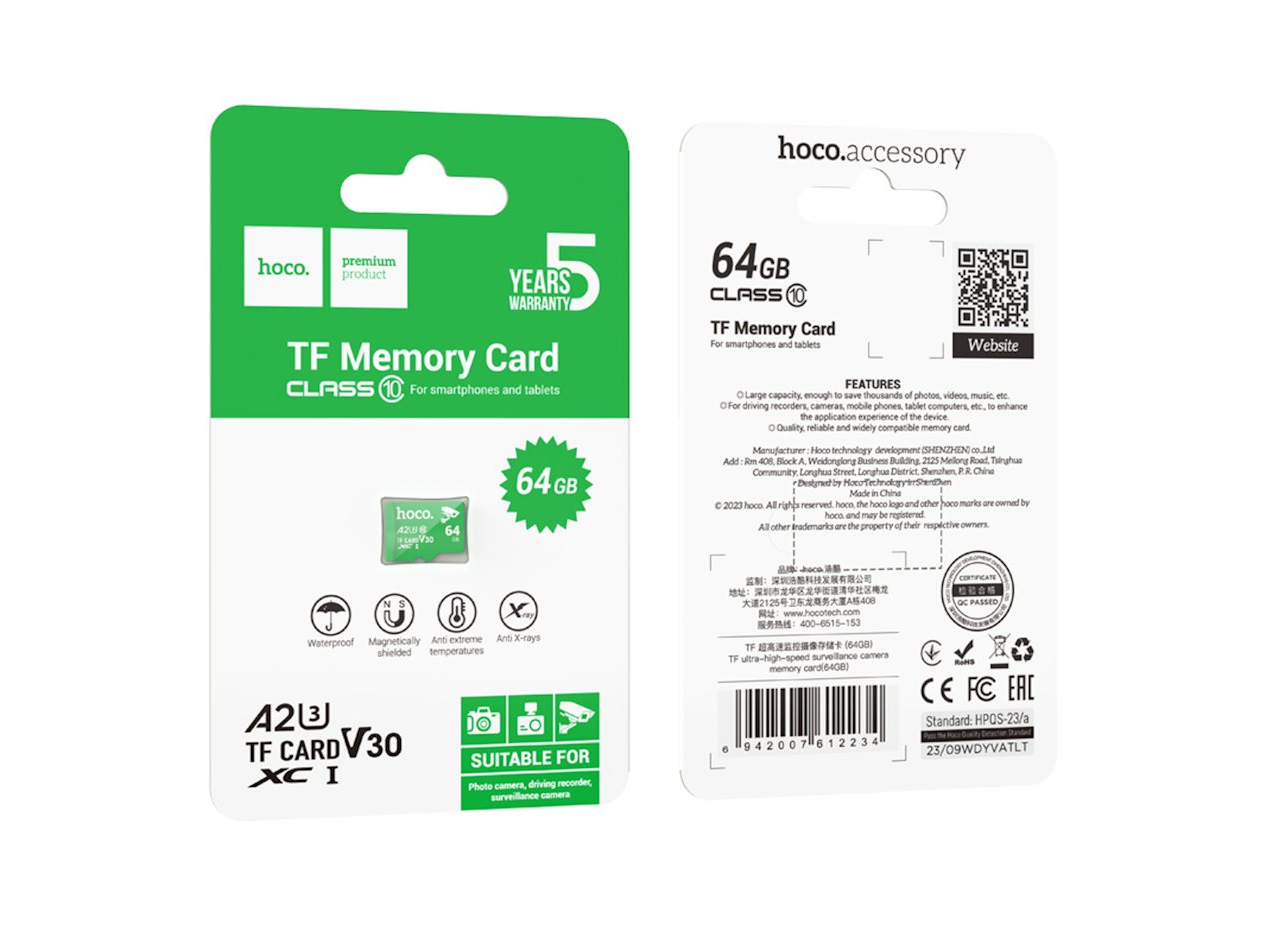 INFORMATICA HOCO MICRO SD TF ULTRA HIGH SPEED 64GB